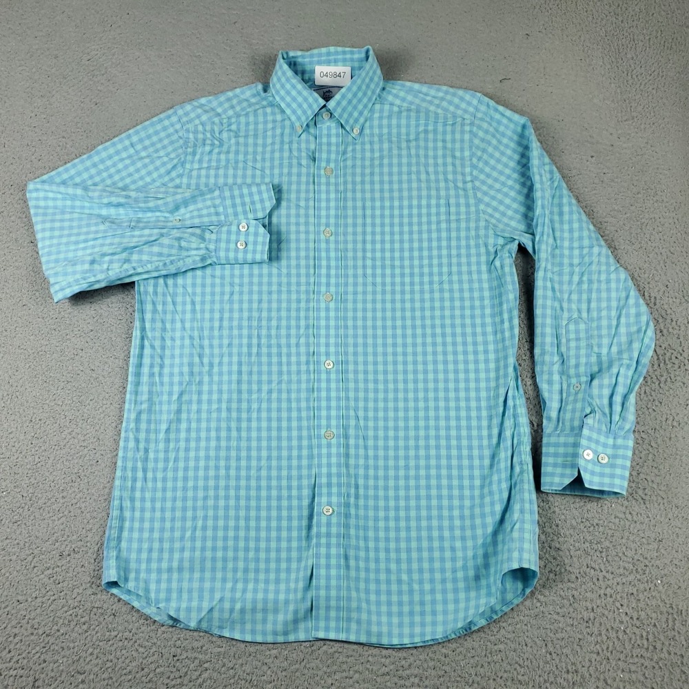 Southern Tide Shirt Mens Size Small Blue Check Button Up Long Sleeve - Picture 2 of 6